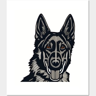 German Shepherd Dog Smile Posters and Art